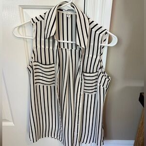 Portofino black white sleeveless top size xs